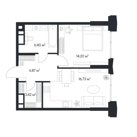 Купить квартиру в районе Нагатино-Садовники в Москве. Вариант № 8119585, 0, площадь -  квм, цена 34321456 рублей