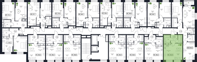 . Вариант № 160528, 0, площадь - 30.7 квм, цена 6754000 рублей