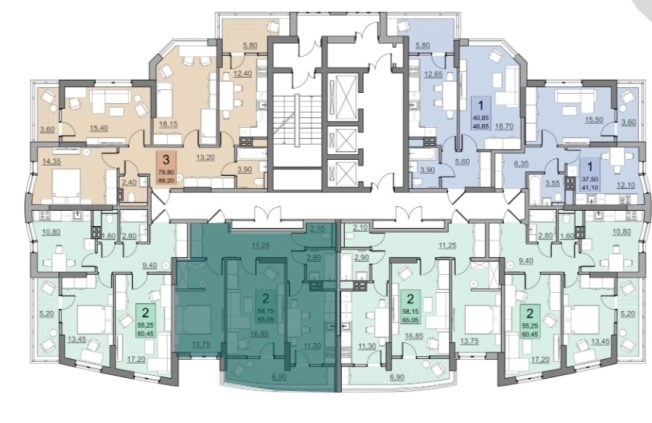 Купить двухкомнатную квартиру в Балакове. Вариант № 25683, 1, площадь -  квм, цена 6077500 рублей