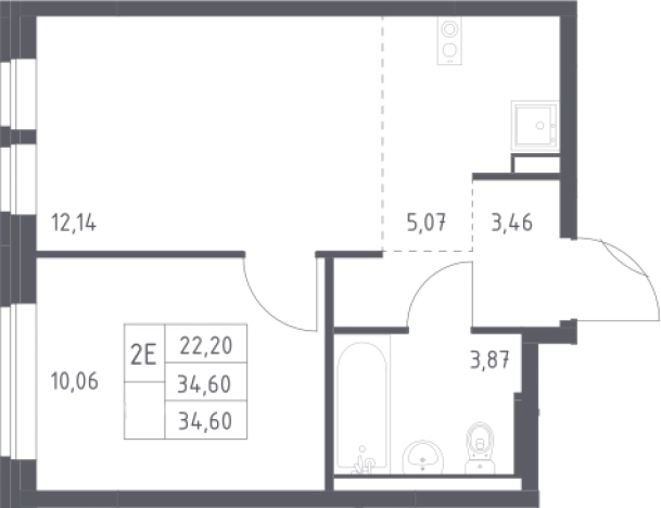 Купить однокомнатную квартиру на улице Рабочая в Щёлкове. Вариант № 2384715, 0, площадь - квм, цена 8367793 рублей