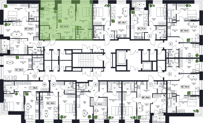 Купить трехкомнатную квартиру в Пушкине. Вариант № 160309, 0, площадь -  квм, цена 11739000 рублей