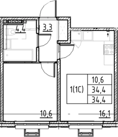 Купить двухкомнатную квартиру в новостройках у метро Купчино в Санкт-Петербурге. Вариант № 9328579, 0, площадь -  квм, цена 9506405 рублей