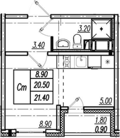 Купить Студию в новостройках в районе Красногвардейский в Санкт-Петербурге. Вариант № 8093173, 0, площадь -  квм, цена 4135079 рублей