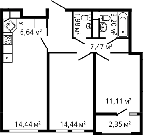 Купить трехкомнатную квартиру на улице Генерала Дьяконова в Химках. Вариант № 142885, 0, площадь -  квм, цена 12538333 рублей