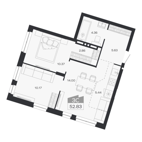 Купить трехкомнатную квартиру в ЖК Базилик (НОВОСИБИРСК) в Новосибирской области. Вариант № 9950804, 0, площадь -  квм, цена 8313000 рублей