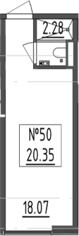 Купить Студию у метро Чёрная речка в Санкт-Петербурге. Вариант № 6209796, 0, площадь -  квм, цена 6056262 рублей
