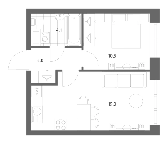Купить двухкомнатную квартиру в ЖК NEWПИТЕР в Ленинградской области. Вариант № 5258767, 0, площадь -  квм, цена 6920000 рублей