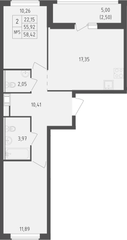 Купить трехкомнатную квартиру в ЖК Южная Нева в Ленинградской области. Вариант № 7833845, 0, площадь - квм, цена 7688130 рублей