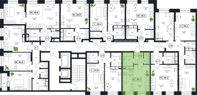 Купить Студию в Пушкине. Вариант № 160436, 0, площадь -  квм, цена 5860000 рублей