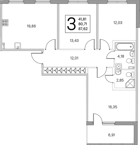 Купить многокомнатную квартиру в новостройках в ЖК Любоград в Стрельне в Санкт-Петербурге. Вариант № 6866171, 0, площадь -  квм, цена 19225122 рублей