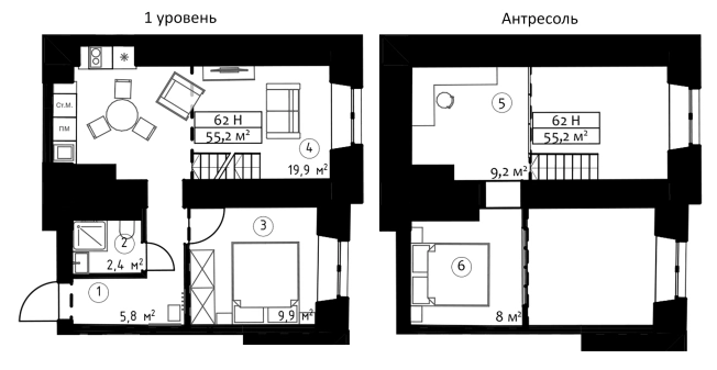 Купить двухкомнатную квартиру у метро Садовая в Санкт-Петербурге. Вариант № 4824266, 0, площадь -  квм, цена 31464000 рублей