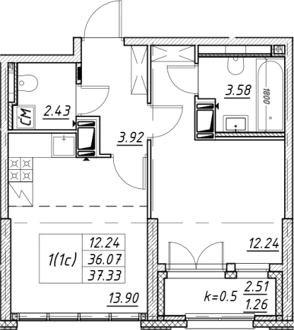Купить двухкомнатную квартиру в новостройках в ЖК Цивилизация на Неве в Санкт-Петербурге. Вариант № 7849913, 0, площадь -  квм, цена 12461612 рублей
