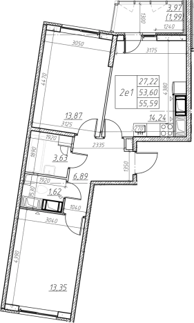 Купить трехкомнатную квартиру в ЖК Левитан в Мурине. Вариант № 6853021, 0, площадь -  квм, цена 7991760 рублей