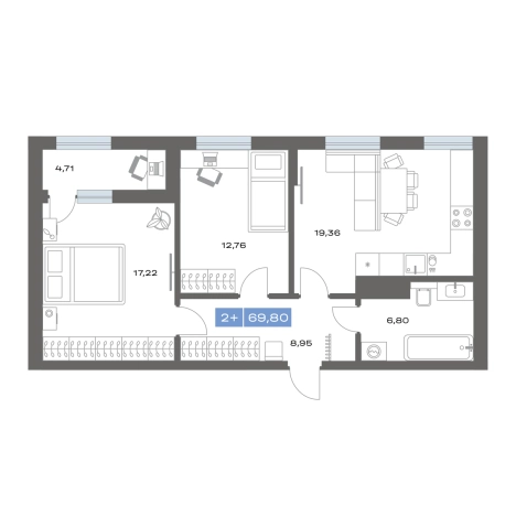 Купить квартиру в новостройках в ЖК "Пятнашка" в Тобольске. Вариант № 101677, 0, площадь -  квм, цена 6750000 рублей