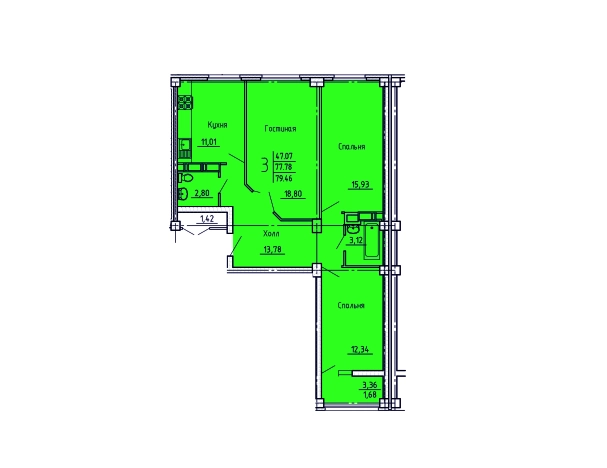 Купить квартиру на вторичке в ЖК Жилой комплекс "Арбековская застава" в Пензе. Вариант № 8918570, 0, площадь -  квм, цена 6158150 рублей