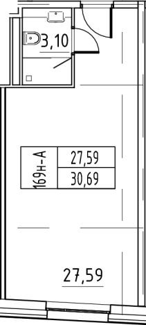 Купить Студию у метро Московская в Санкт-Петербурге. Вариант № 4037656, 0, площадь -  квм, цена 7672500 рублей
