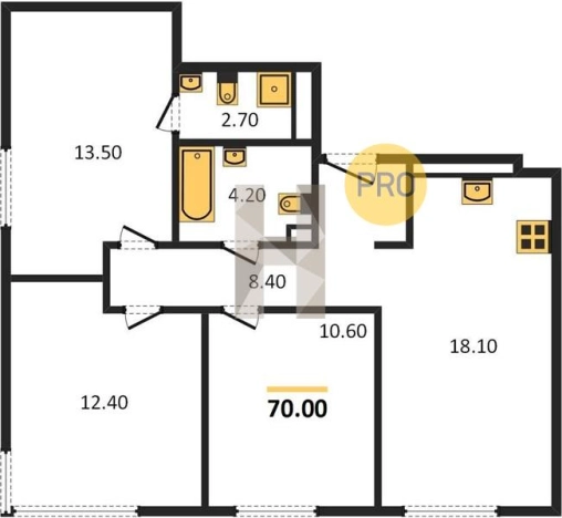Купить трехкомнатную квартиру в районе Первомайский в Ижевске. Вариант № 64623, 0, площадь -  квм, цена 4720000 рублей