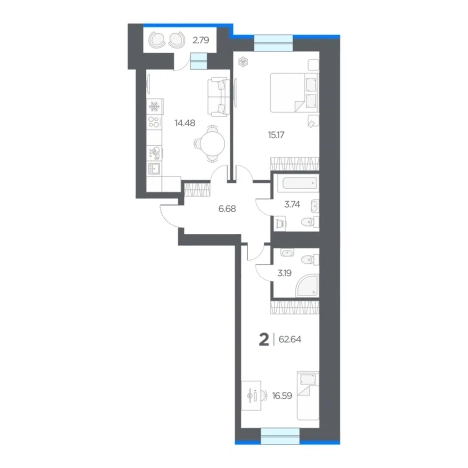 Купить квартиру в новостройках на улице Птицеводов в Рязани. Вариант № 2121820, 0, площадь -  квм, цена 5900000 рублей