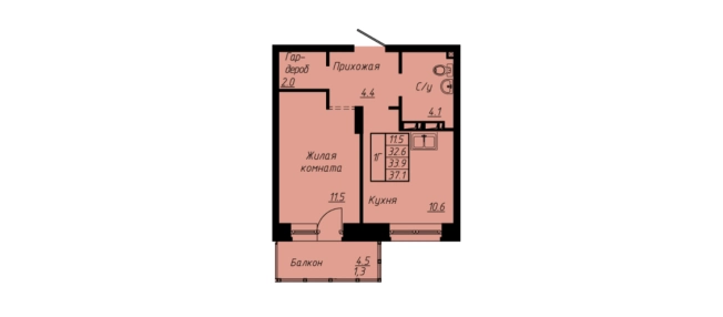 Купить однокомнатную квартиру на улице Норильская в Улан-Удэ. Вариант № 159400, 0, площадь -  квм, цена 5288400 рублей