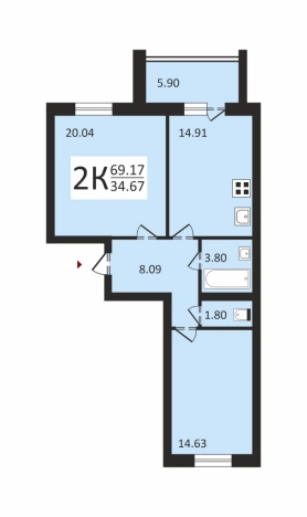 Купить квартиру в новостройках на улице Муромский проезд в Коврове. Вариант № 90144, 0, площадь -  квм, цена 5584000 рублей