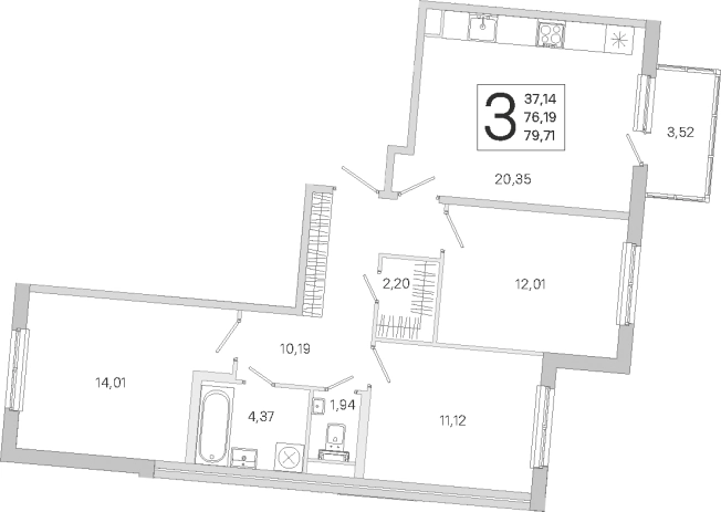 Купить многокомнатную квартиру в ЖК ЮгТаун. Олимпийские кварталы в Санкт-Петербурге. Вариант № 9638915, 0, площадь -  квм, цена 16883704 рублей
