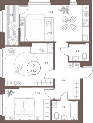 Купить квартиру в ЖК Жилой комплекс "Upgrade Family" в Пензенской области. Вариант № 4006563, 0, площадь -  квм, цена 6686200 рублей