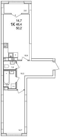 Купить однокомнатную квартиру в ЖК Анкудиновский Парк в Нижегородской области. Вариант № 96787, 0, площадь -  квм, цена 8150000 рублей