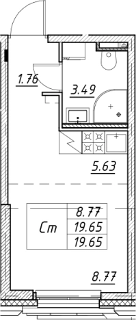 Купить Студию в новостройках в районе Невский в Санкт-Петербурге. Вариант № 7849795, 0, площадь - квм, цена 6844998 рублей