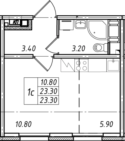 Купить квартиру на улице Александровская в Всеволожске. Вариант № 77473, 0, площадь -  квм, цена 4252355 рублей