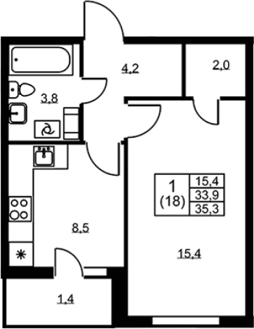 Купить квартиру в ЖК Ермак в Ленинградской области. Вариант № 6609841, 0, площадь -  квм, цена 4916400 рублей