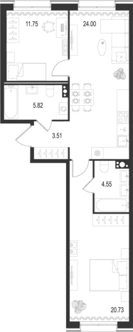 Купить трехкомнатную квартиру в новостройках в ЖК Остров первых в Санкт-Петербурге. Вариант № 7260860, 0, площадь -  квм, цена 33209920 рублей