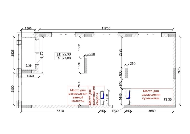 . Вариант № 1342942, 0, площадь - 74.08 квм, цена 10541584 рублей