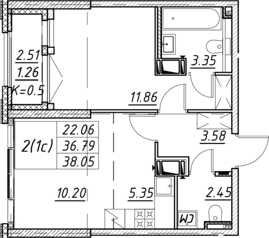 Купить двухкомнатную квартиру в новостройках в ЖК Цивилизация на Неве в Санкт-Петербурге. Вариант № 7849451, 0, площадь -  квм, цена 14140293 рублей