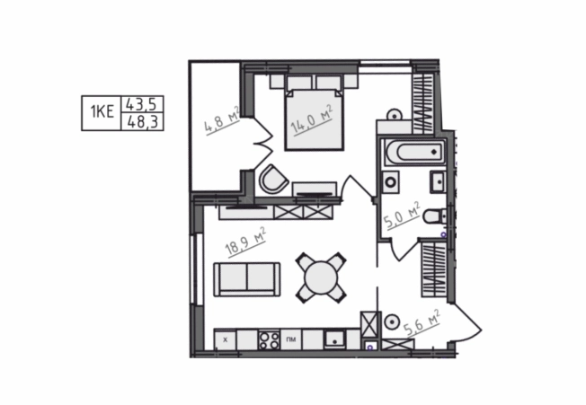 Купить квартиру в ЖК Квартал Новаторов в Владимире. Вариант № 130528, 0, площадь -  квм, цена 4452300 рублей