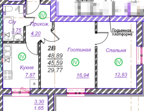 Купить двухкомнатную квартиру в Казани. Вариант № 140382, 0, площадь -  квм, цена 6243238 рублей