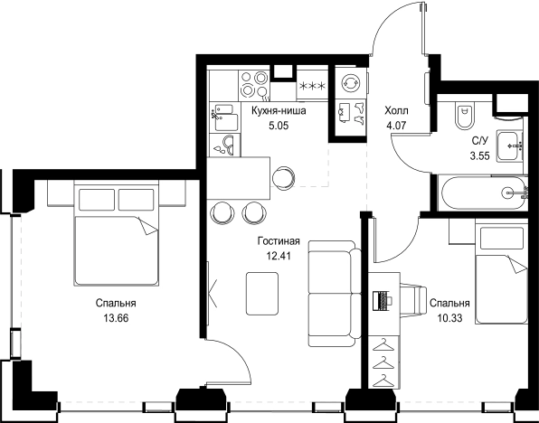 Купить квартиру в ЖК SET в Москве. Вариант № 10349900, 0, площадь - квм, цена 28200529 рублей