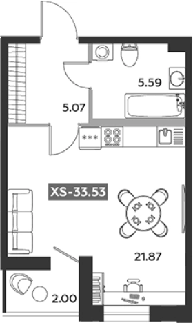 Купить Студию в ЖК Аквилон Zalive в Санкт-Петербурге. Вариант № 6226005, 0, площадь -  квм, цена 9458644 рублей