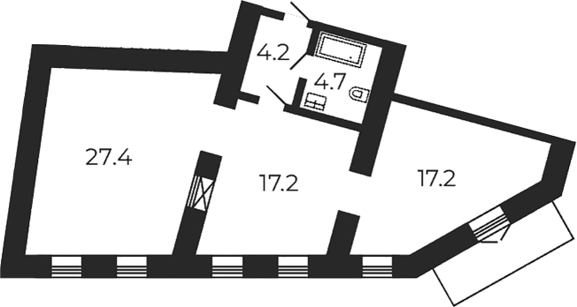 Купить трехкомнатную квартиру у метро Садовая в Санкт-Петербурге. Вариант № 9111665, 0, площадь -  квм, цена 44820432 рублей