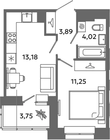 Купить квартиру в ЖК Загляденье в Ленинградской области. Вариант № 6631984, 0, площадь - квм, цена 5126997 рублей