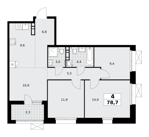 Купить квартиру у метро Бунинская аллея в Москве. Вариант № 92782, 0, площадь -  квм, цена 27821237 рублей