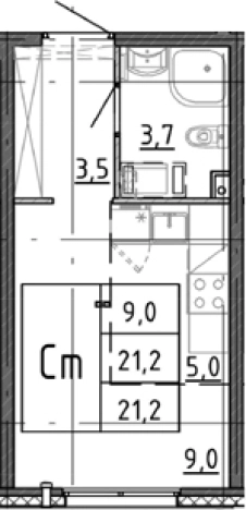 Купить Студию в ЖК Ручьи 2 в Санкт-Петербурге. Вариант № 7604457, 0, площадь - квм, цена 4137922 рублей