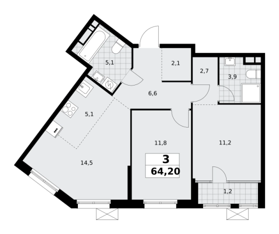 Купить квартиру у метро Зорге в Москве. Вариант № 3206425, 0, площадь - квм, цена 30315036 рублей