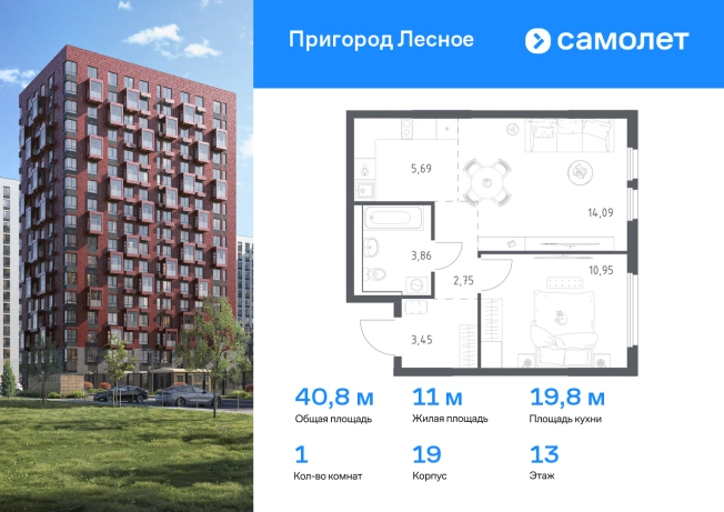 Купить однокомнатную квартиру в новостройках на улице Фруктовые Сады в Видном. Вариант № 1902771, 0, площадь - квм, цена 10060839 рублей
