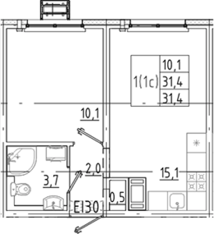 Купить двухкомнатную квартиру у метро Гражданский проспект в Санкт-Петербурге. Вариант № 8085839, 0, площадь -  квм, цена 5491671 рублей