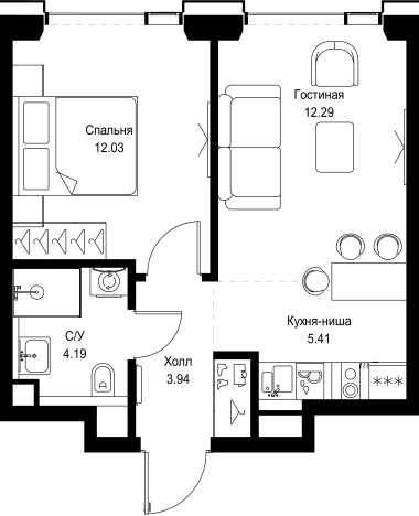 Купить однокомнатную квартиру в новостройках в ЖК SET в Москве. Вариант № 10349836, 0, площадь -  квм, цена 25733442 рублей