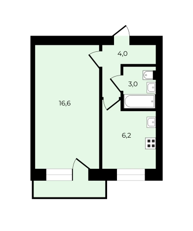 . Вариант № 2635803, 5, площадь - 30.6 квм, цена 2100000 рублей