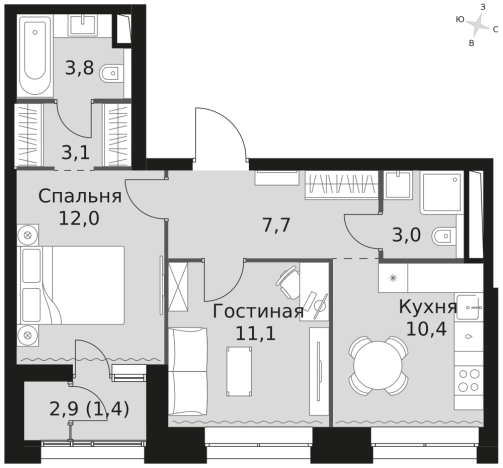 Купить квартиру в новостройках в ЖК Sky Garden в Москве. Вариант № 9496041, 0, площадь -  квм, цена 26465250 рублей