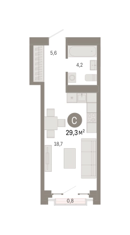 Купить Студию в районе Метрогородок в Москве. Вариант № 131207, 0, площадь -  квм, цена 13780000 рублей