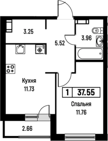 Купить квартиру на улице Екатерининская в Мурине. Вариант № 8062292, 0, площадь -  квм, цена 6884000 рублей