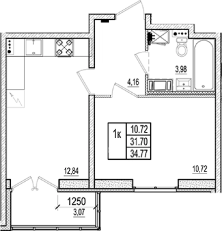 Купить двухкомнатную квартиру в новостройках на улице Ново-Антропшинская в Коммунаре. Вариант № 6963981, 0, площадь -  квм, цена 4620360 рублей